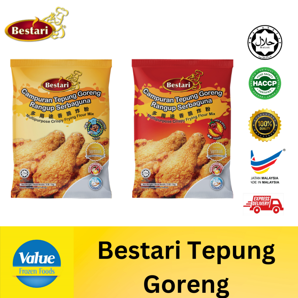 Bestari Crispy Fried Chicken Coating Mix Campuran Tepung Goreng Rangup ...