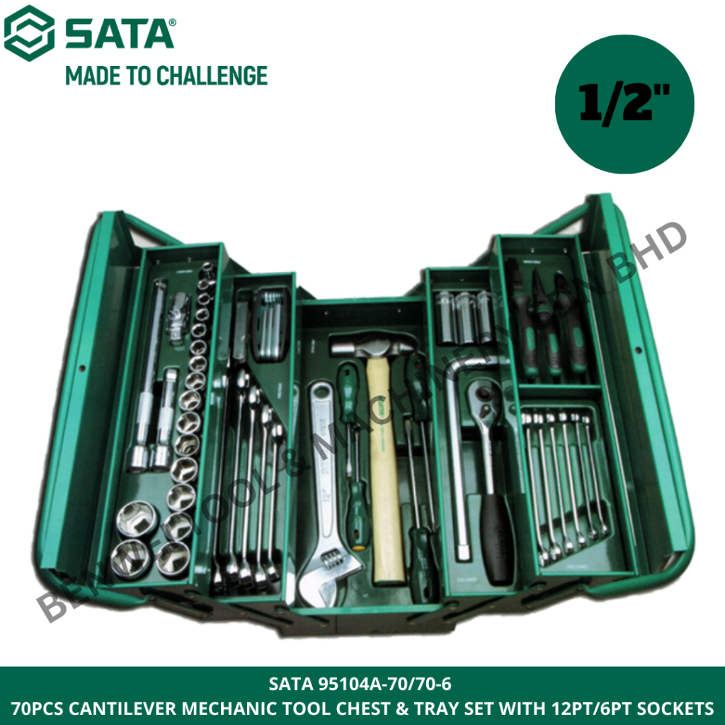 (ND) SATA 95104A-70/70-6 70 PCS SATA CANTILEVER MECHANIC TOOL CHEST ...