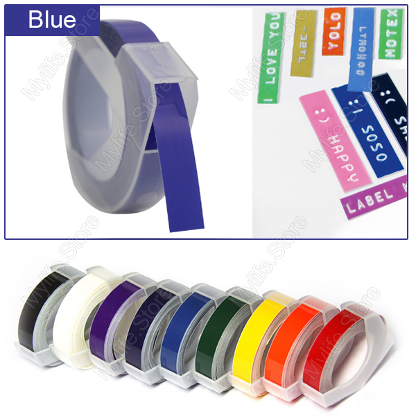 Multicolor Manual Label Maker Sticker Nama Dymo 3D Embossing Sticker ...