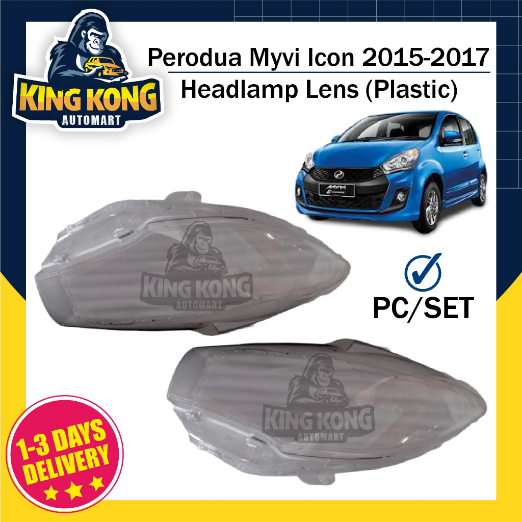 Perodua Myvi Icon 20152017 headlamp lens cover Head lamp cover Plastic