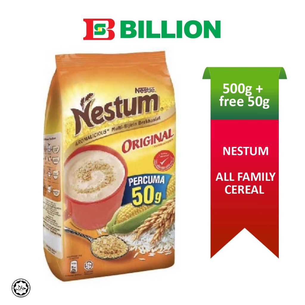NESTUM All Family Cereal Original Soft Pack 500g + Free 50g Shopee