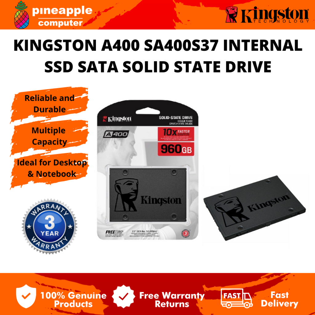 KINGSTON A400 SA400S37 INTERNAL SSD SATA SOLID STATE DRIVE 120GB
