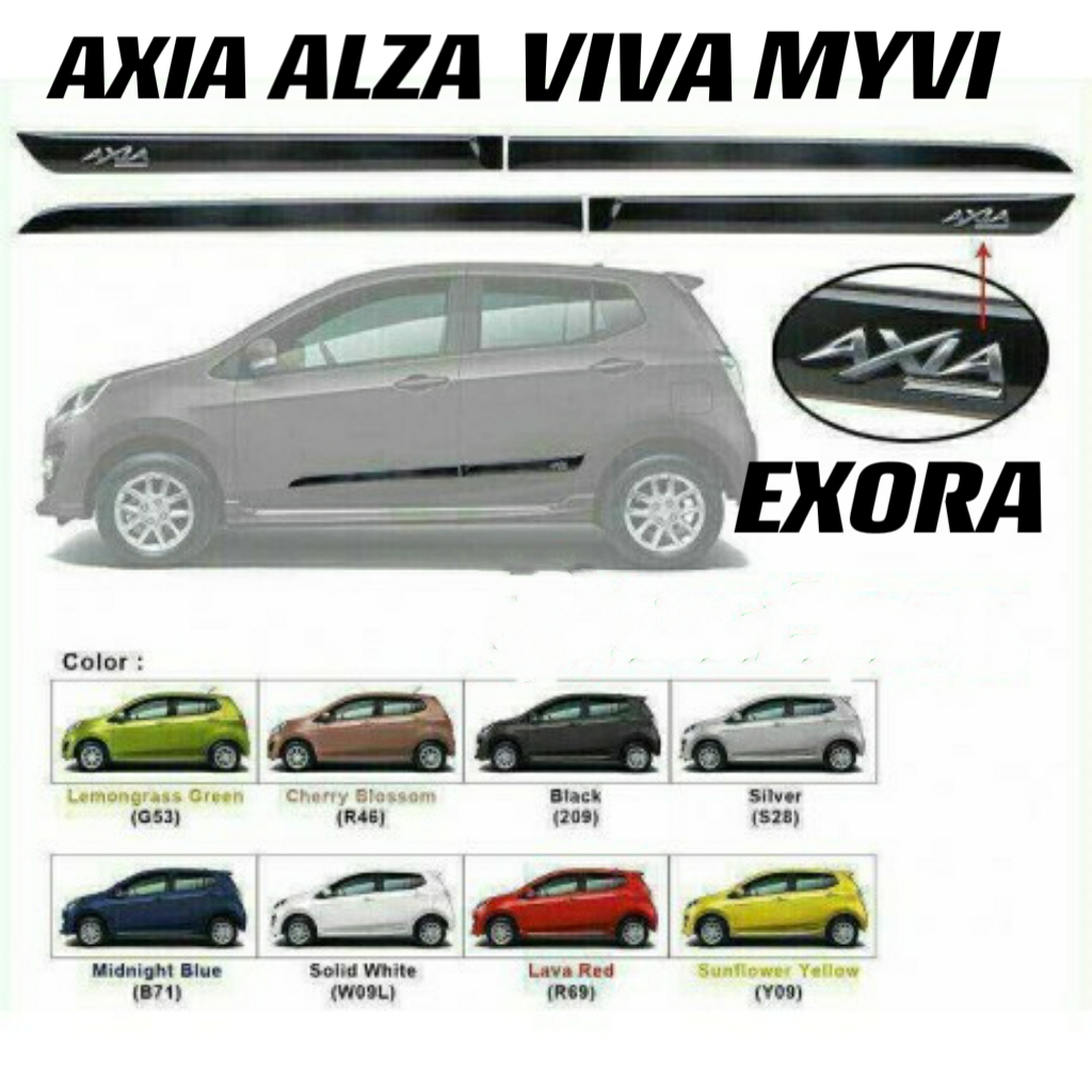 Axia Alza Myvi Viva Exora Oem Side Door Moulding Garnish Body Lining