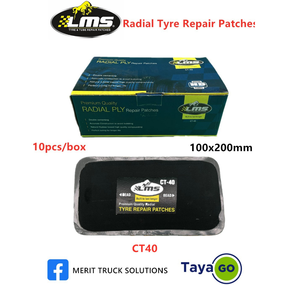 LMS Tire Repair Patches BP CT Tayar Bocor Penampal Tiptop Tayar Pancit ...