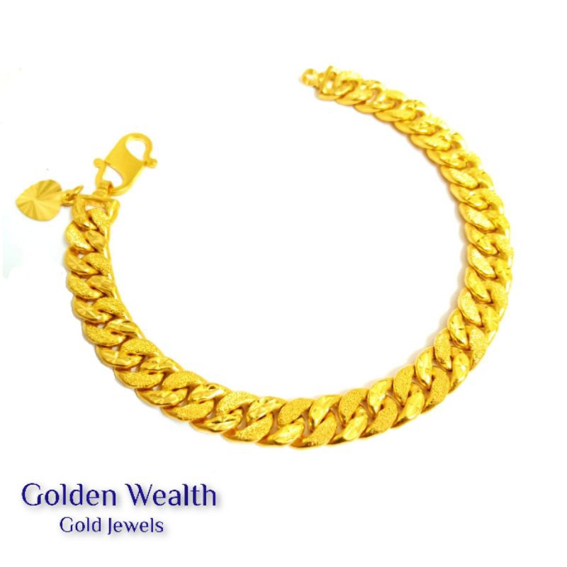 🌈 Golden Wealth Gold Bracelet Gelang Tangan Pasir Emas 916🌈 