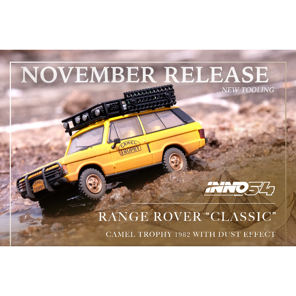 INNO64 LAND ROVER RANGE ROVER CLASSIC - CAMEL TROPHY 1982 with Dust ...