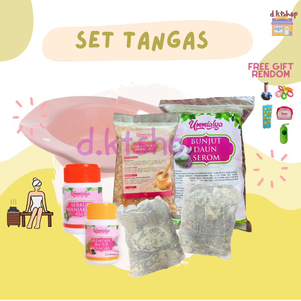 Set Tangas Sauna Sitz Bath Tub Besen Tangas Rempah Ratus Tangas