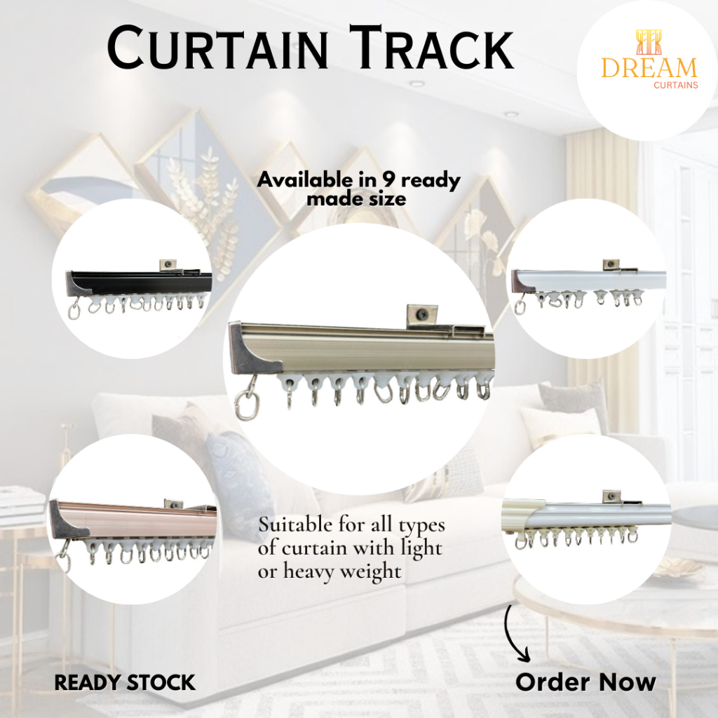 Langsir Aluminium Single Track (Curtain Track / Single Track) Railing