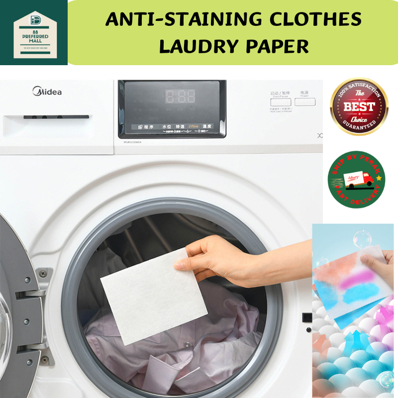 50Pcs Anti-staining Clothes Laundry Paper Anti-string Mixing Color ...