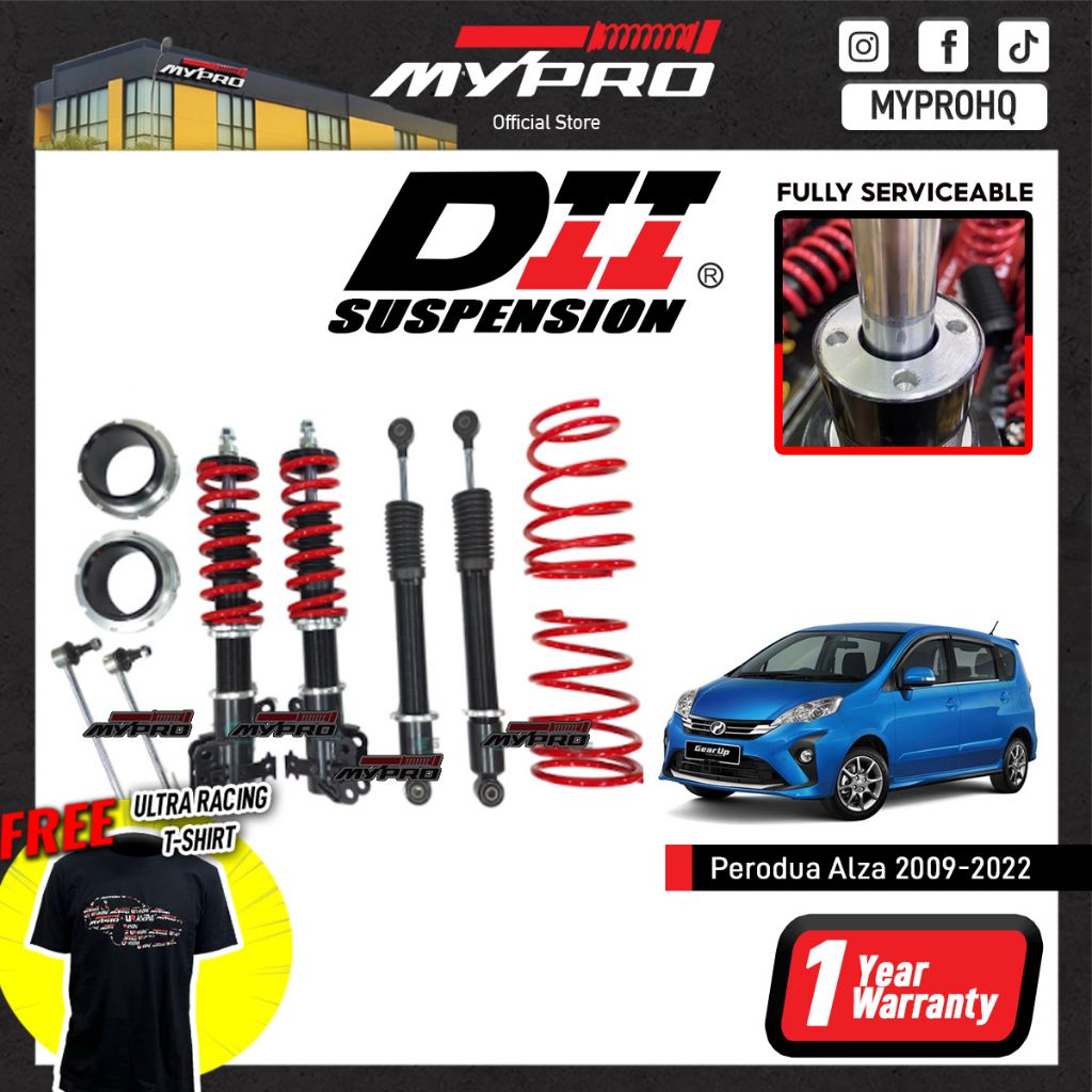 Perodua Alza 20092022 (Boleh Service) DII Adjustable Suspension