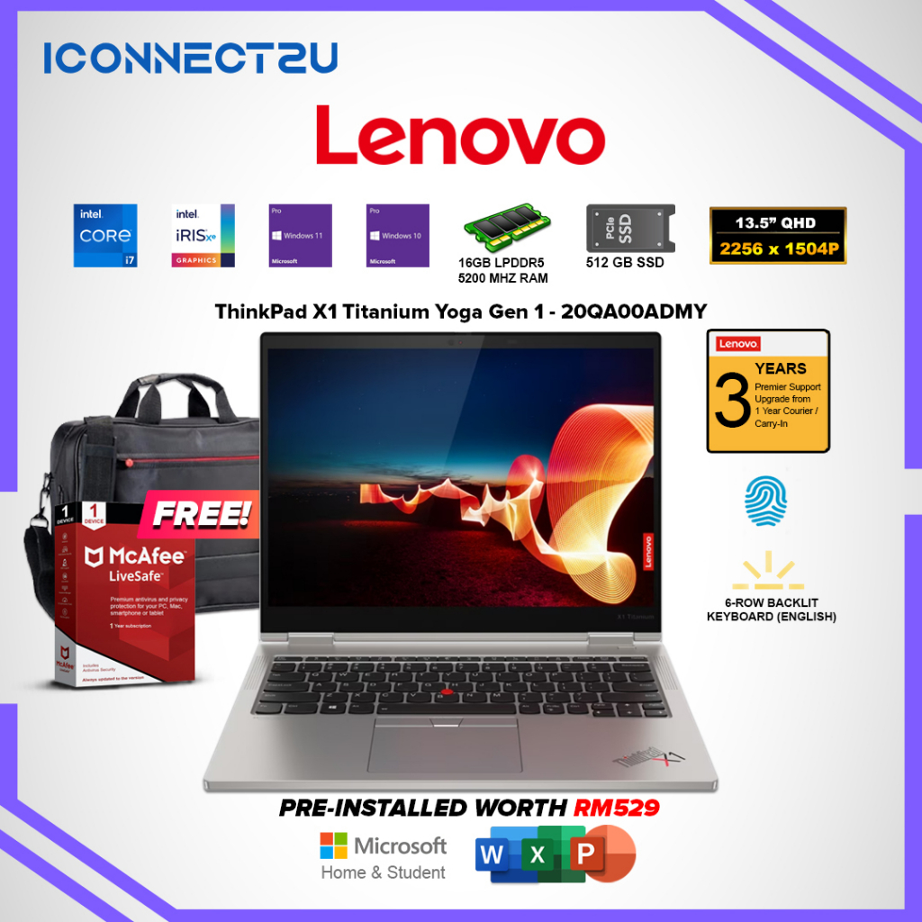 Lenovo ThinkPad X1 Titanium Yoga Gen 1 i7-1160G7|13