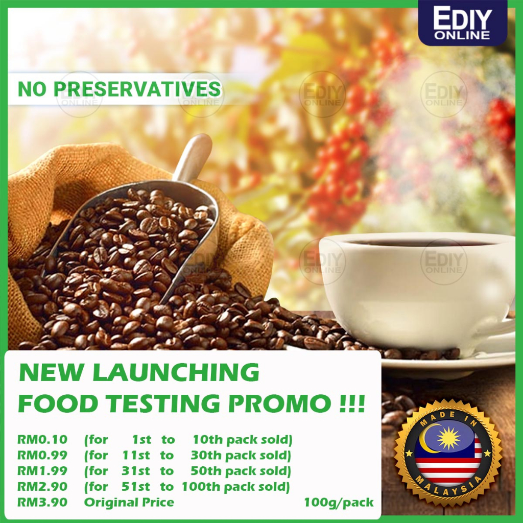 100g Roasted Borong Quality White Coffee Bean Robusta Biji Kopi ...
