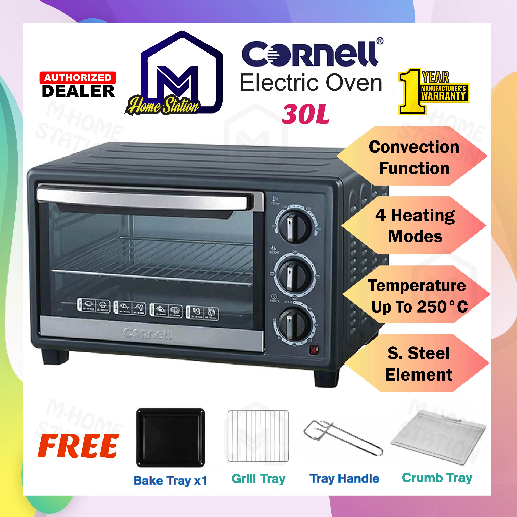 Cornell Electric Oven 30l Toast Bake And Grill Ketuhar Elektrik Ceo Se30l Khind Mistral 32l 20l 5975