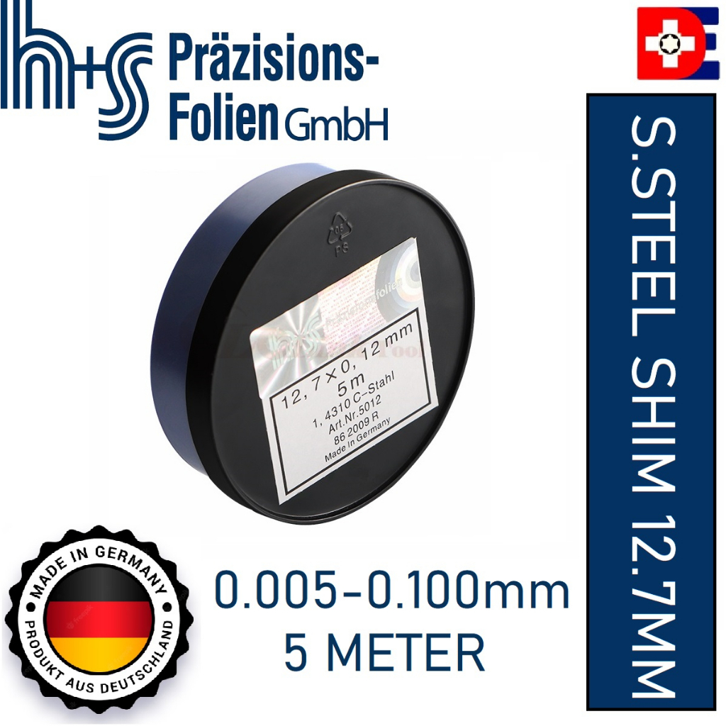 Stainless Steel Shim DIN 1.4310 INOX H + S HS Mold Mould Spacer Filler Made in Germany 0.0050