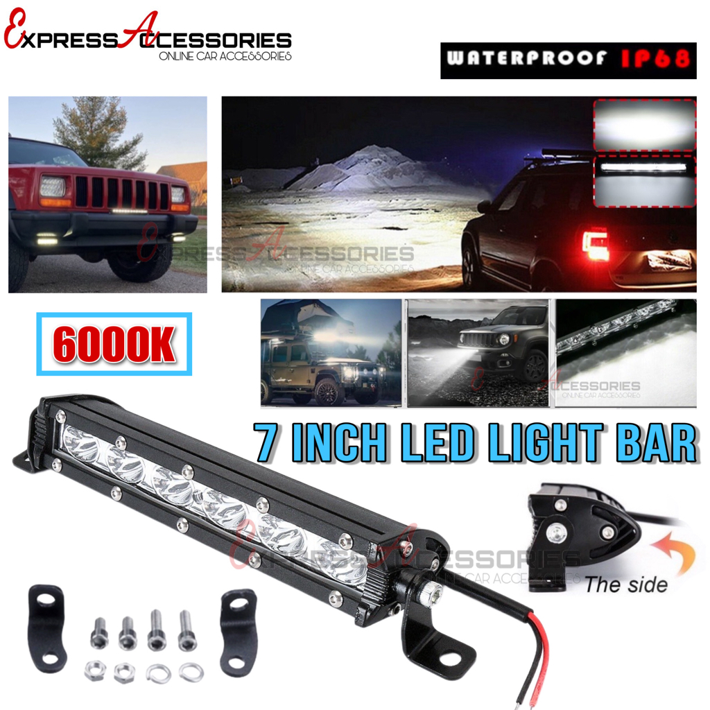 1pc 7 inch Car Light Bar 6 LED Truck SUV Spot Beam Offroad