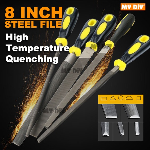 Anton 8” Steel File High Carbon Metal File Iron Steel Rasp Files ...