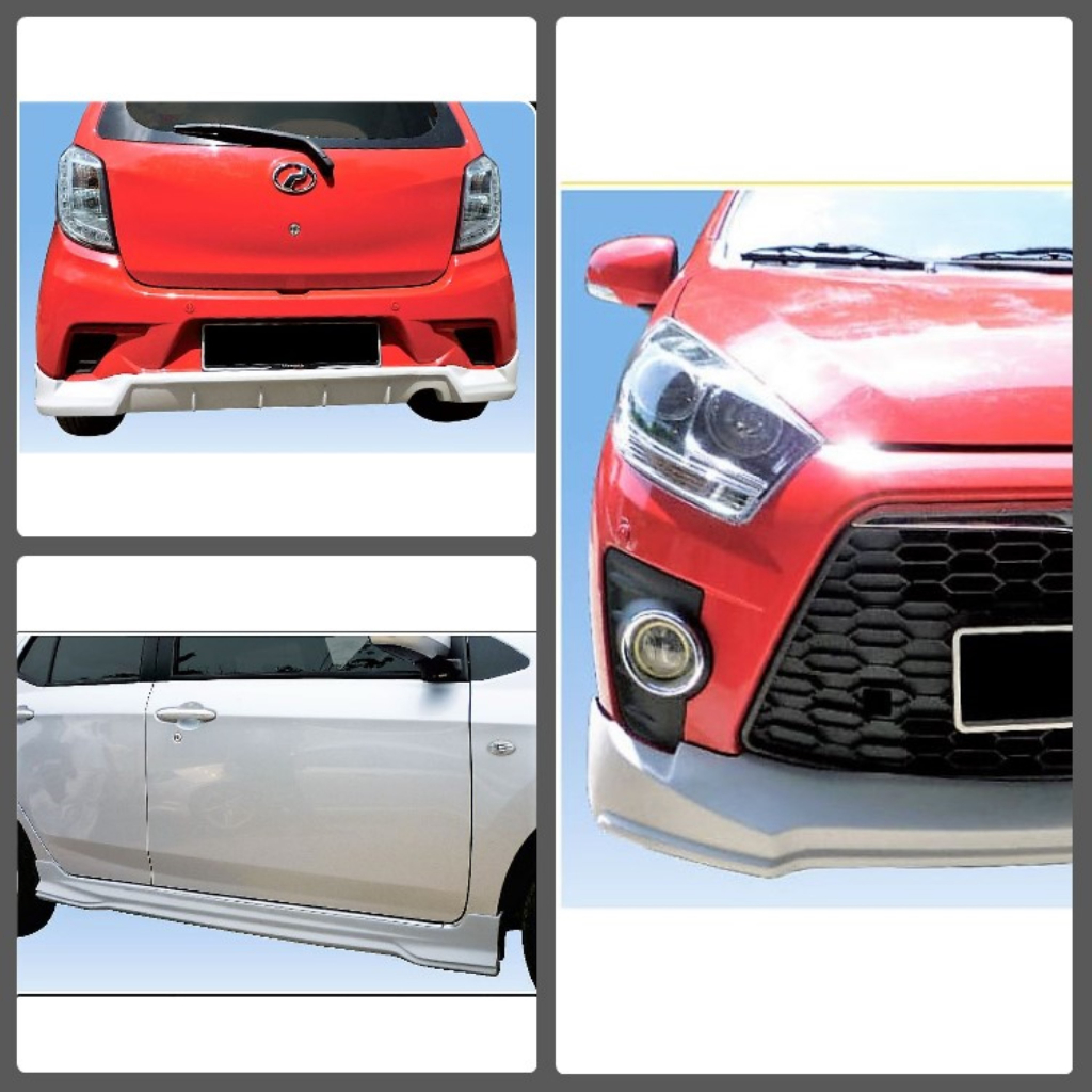Perodua Axia 1st Generation SE Skirting Body Kit Fiber Ready Stock ...