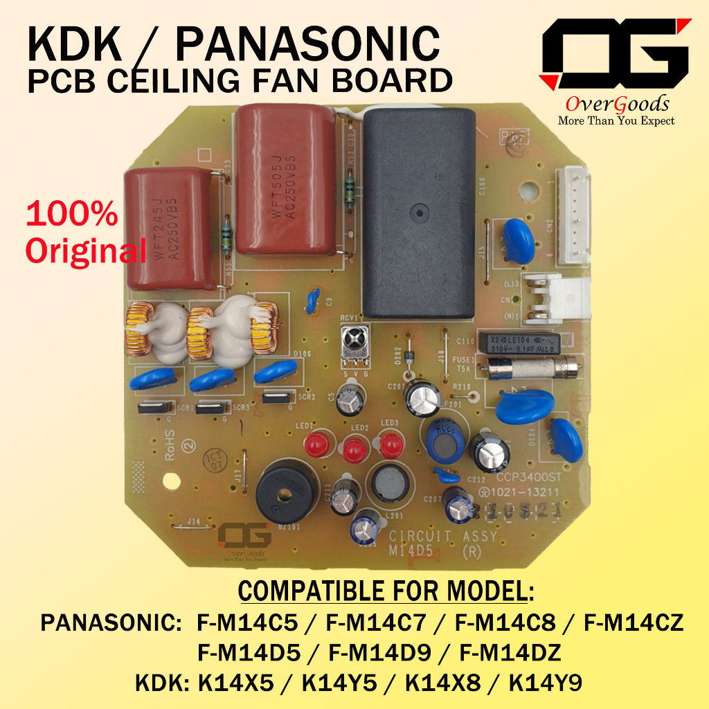 Ceiling FAN PCB BOARD Panasonic / KDK KIPAS SILING M14C5 M14C7 M14C8 ...