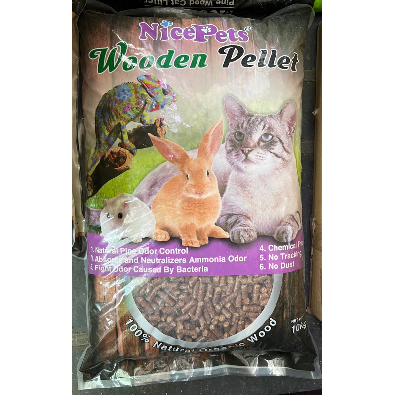 NicePets Wooden Pellet 10kg Small Animal Cat Hamster Rabbit Bedding
