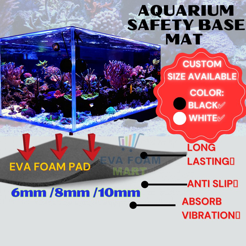 Aquarium Mat Anti Slip Safety Base Mat Heavy Duty 6mm/8mm/10mm BIG SIZE ...