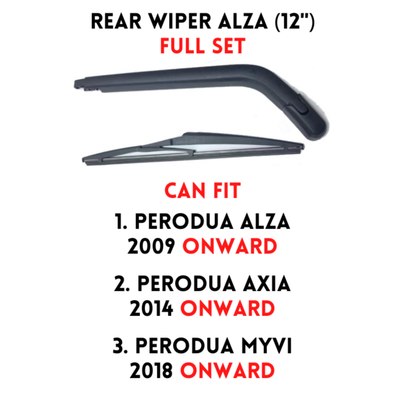 Rear Wiper With Arm ( Wiper Belakang ) For Proton Exora Perodua Axia