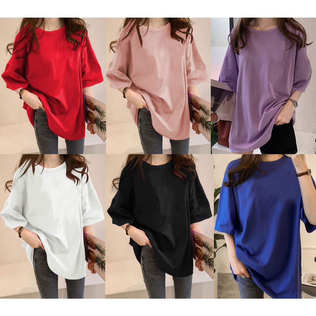 AMYGO A2000 M 5XL Loose T shirt Women Plus Size Tshirt Woman Baju Perempuan Tops Clothes Murah Wanita T Shopee Malaysia