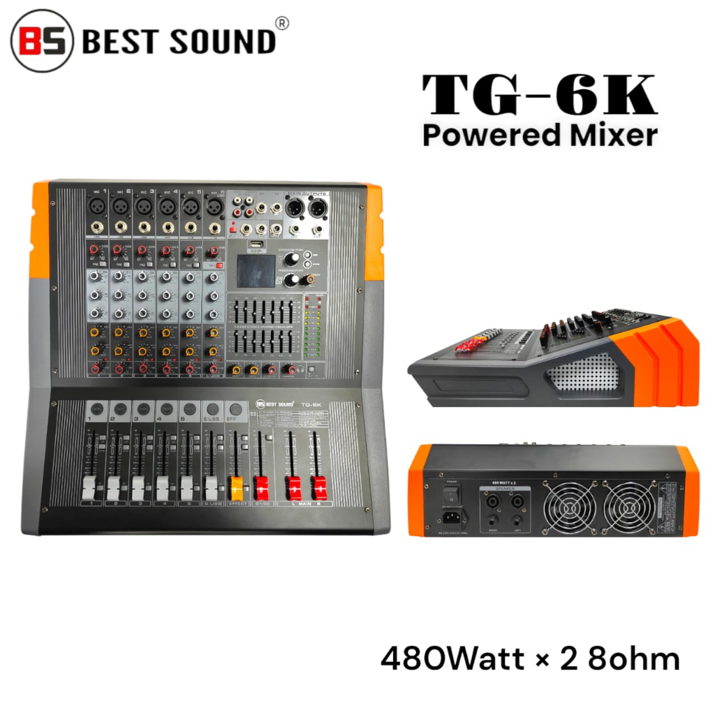BS Best Sound Stage Audio ( 480wx2) TG6K Professional Power Mixer USB