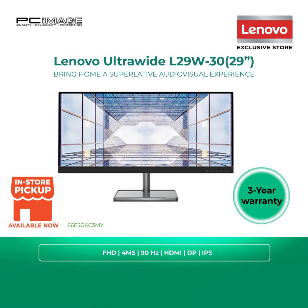 LENOVO ULTRAWIDE L29W-30 66E5GAC3MY 29"/2560X1080/4MS/90HZ/HDMI/DP/IPS ...