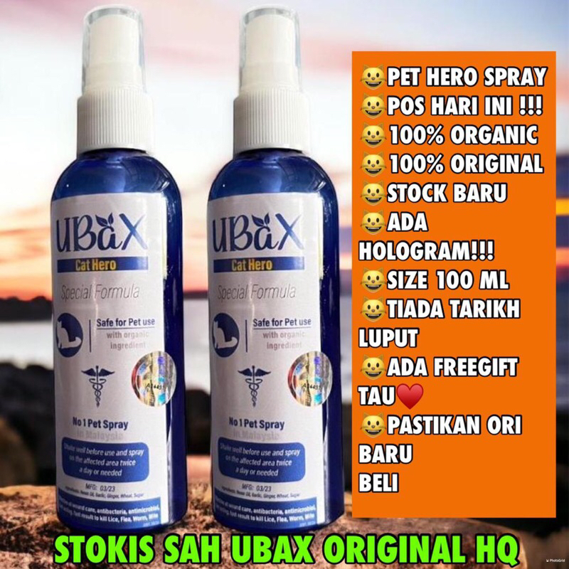 Ubax Cat Hero Original Paling Laris Ubat Luka Fungus Hama Kutu Kurap