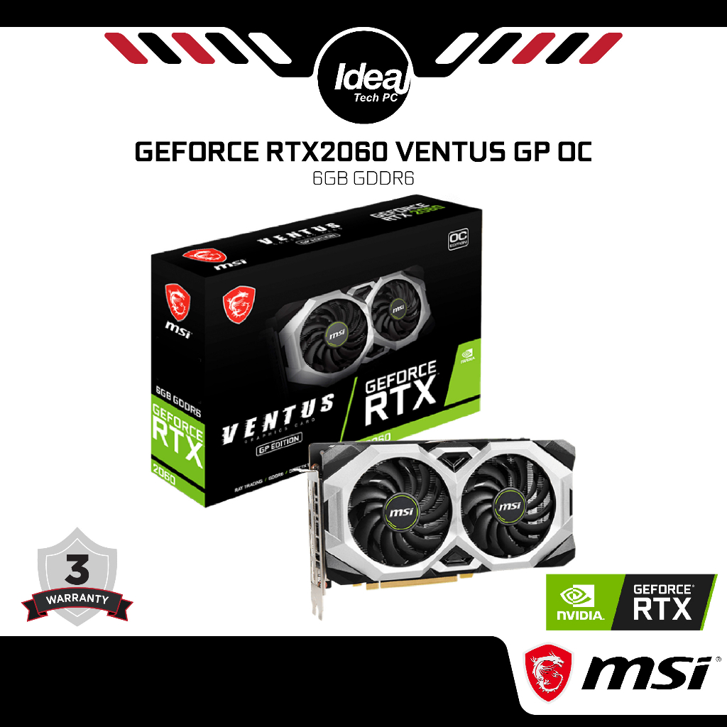 Tarjeta gráfica msi geforce rtx 2060 ventus 6gb gddr6 hot sale