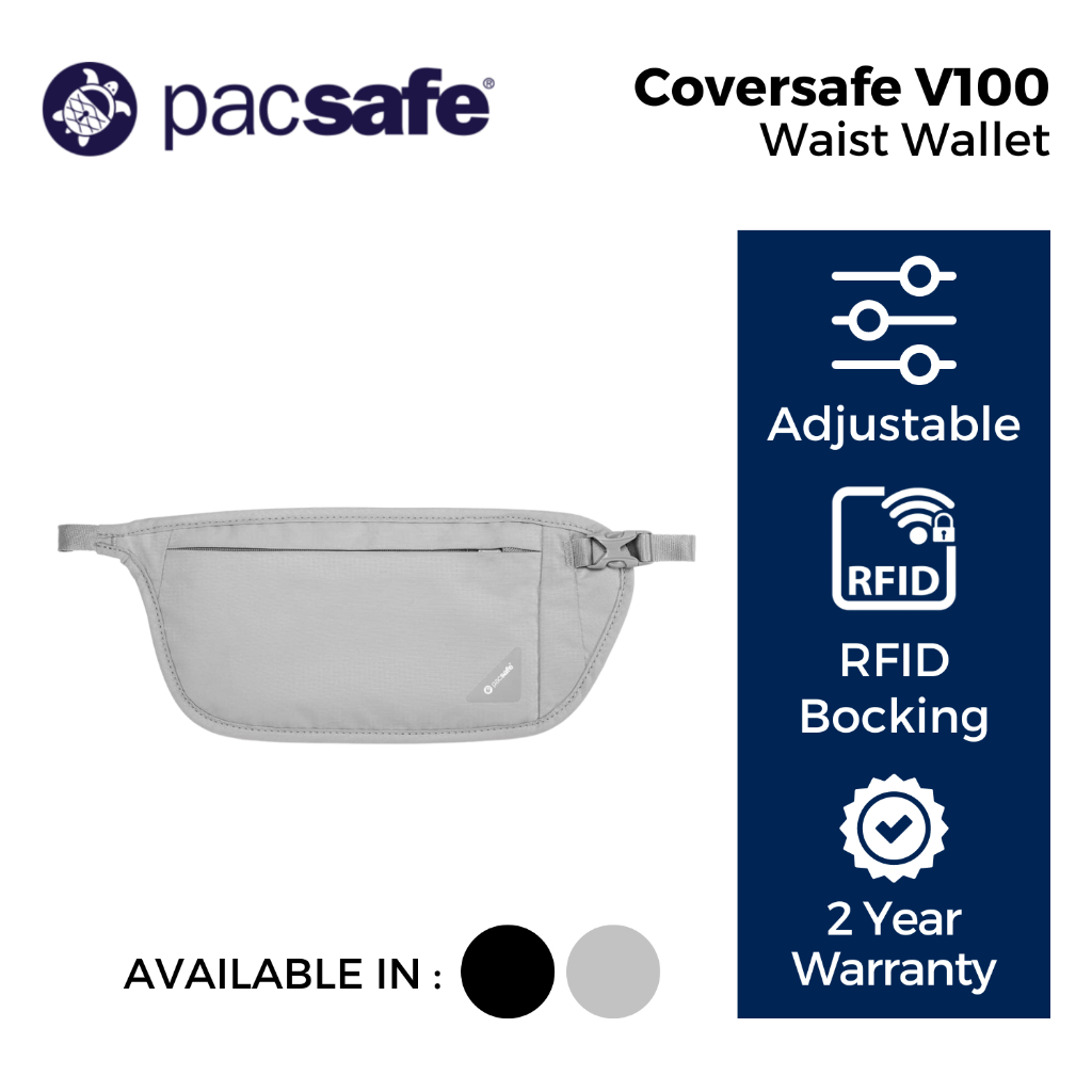 Pacsafe Coversafe V100 RFID Blocking Waist Wallet | Shopee Malaysia