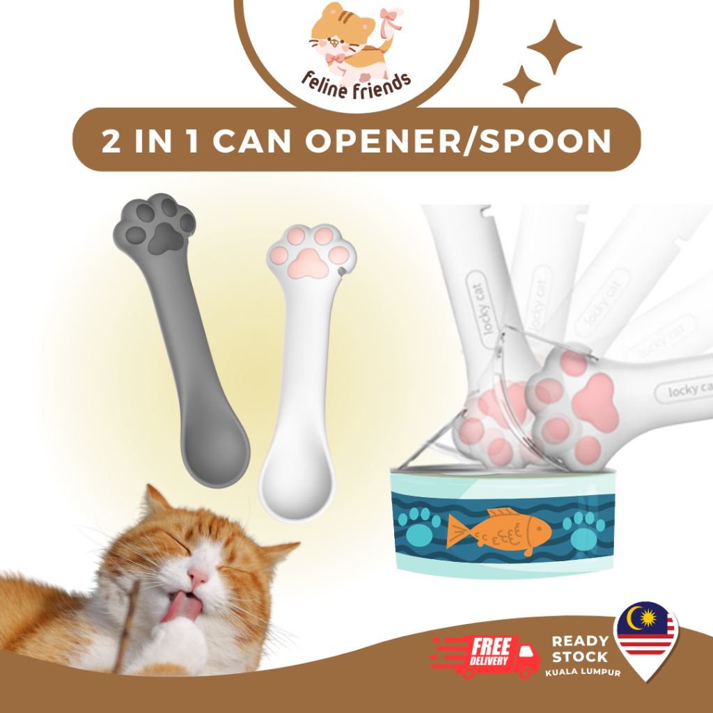 [FELINE FRIEND] Pet Tableware Multifunctional Can Opener Paw Shape Dog