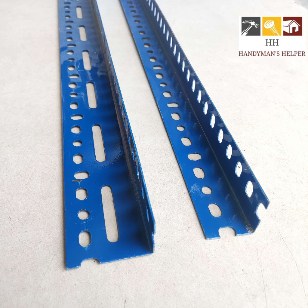 10FEET 10KAKI SLOTTED ANGLE BAR BESI RACK LUBANG BESI RACK BESI BIRU ...