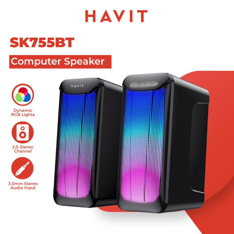 Havit SK755BT Stereo Computer Speaker RGB Lights Portable Speaker