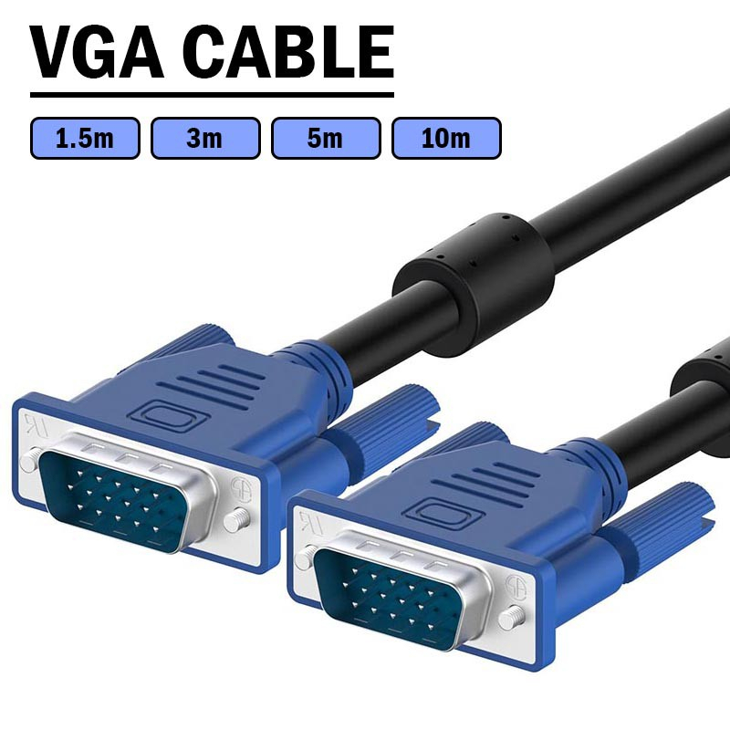 VGA D-SUB Cable 1.5M 1.5 Meter VGA to VGA Dsub to Dsub D-sub D-sub 1 ...