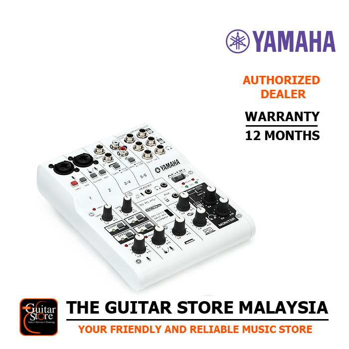 Yamaha AG06 MK2 6-channel Mixer and USB Audio Interface - White