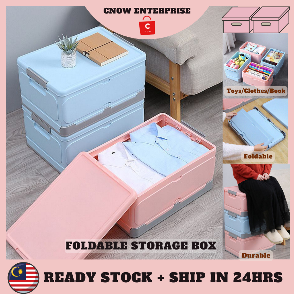 Foldable Storage Box Stackable Container Car Indoor Portable Kotak ...