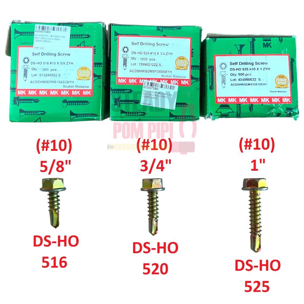 Hex Self Drilling Screw Ds Ho516 Ds Ho520 Ds Ho525 Skru Awning