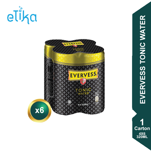 Evervess Tonic Water 1 Carton (4 x 6 x 320ml) [KL & Sel Del Only] Shopee Malaysia