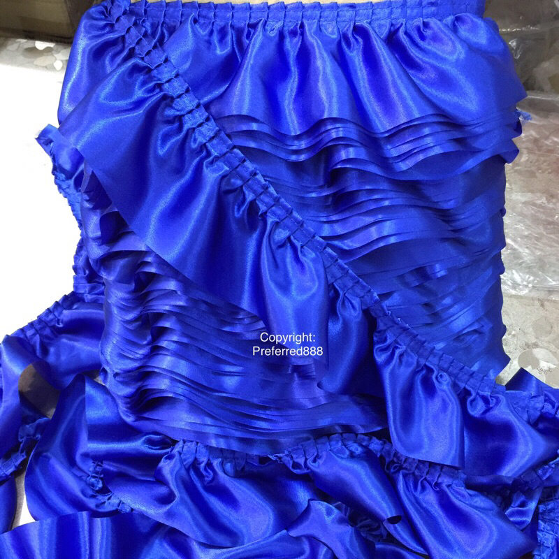 ️ ROPOL / RAPUN RENDA Kedut Siap * RUFFLE LACE * jenis Kain SATIN ...