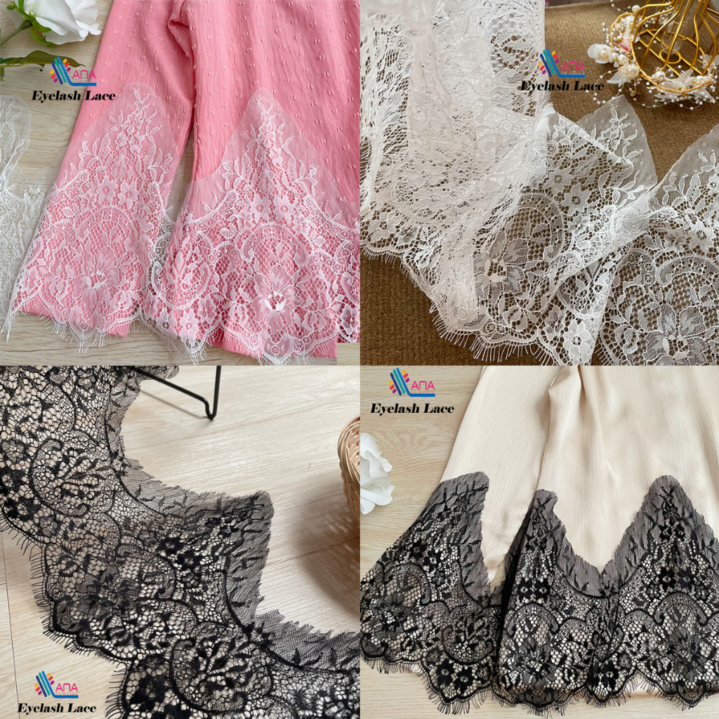 Eyelash Border Lace Renda Eyelashlace Untuk Veil Nikah dan Baju Kurung ...