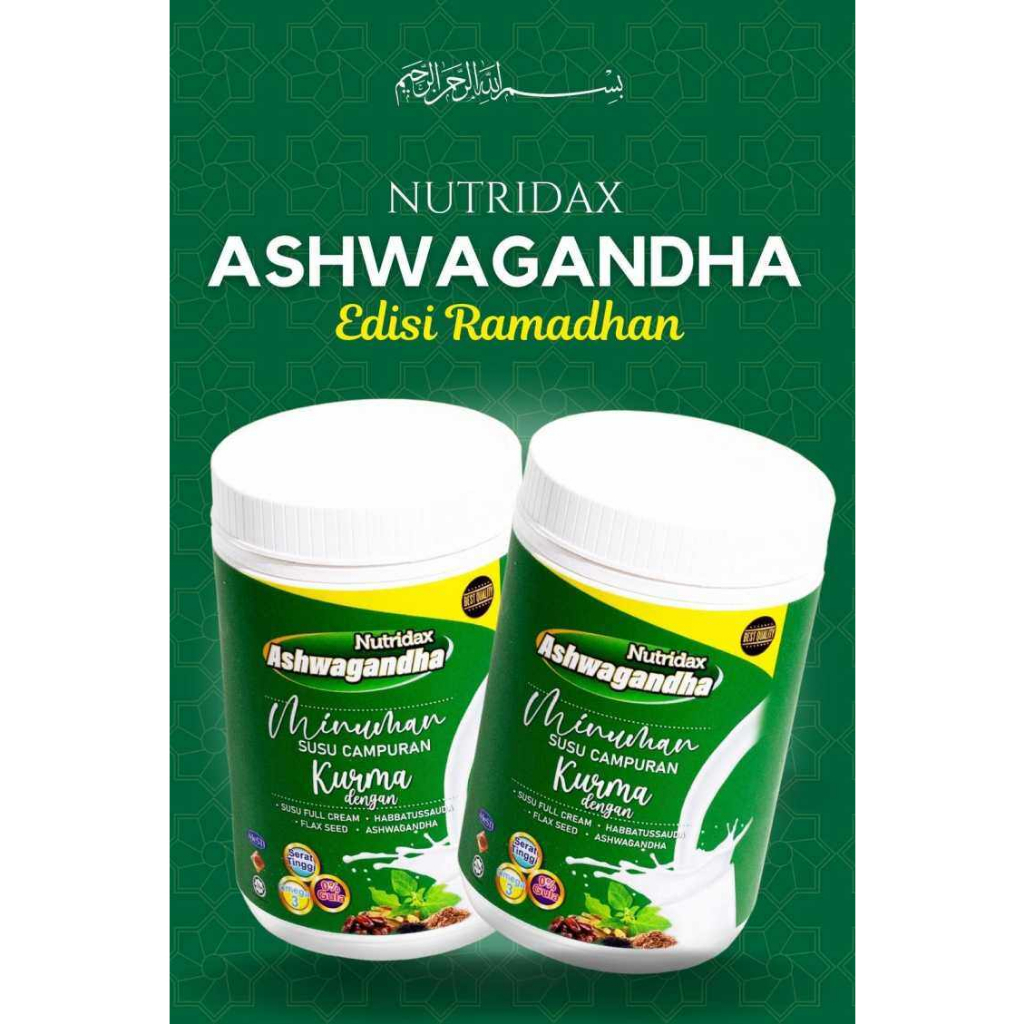 Original Hq 100 Minuman Susu Campuran Nutridax Ashwagandha Sesuai Untuk Kencing Manis Darah 8757