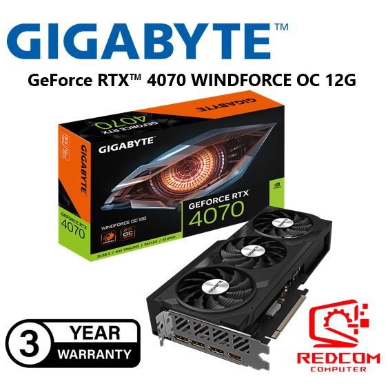 GIGABYTE RTX 4070 WINDFORCE OC 12G GDDR6X - GV-N4070WF3OC-12GD | Shopee ...