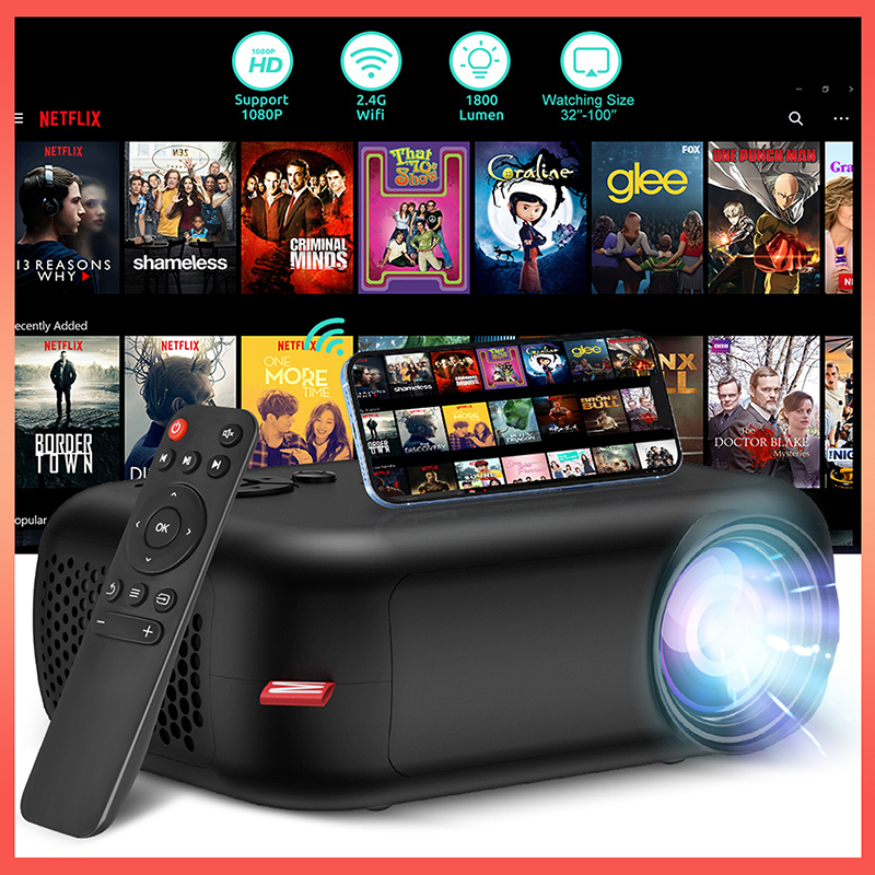 【Local Delivery】Portable Mini Projector A10 Home Theater Small LCD