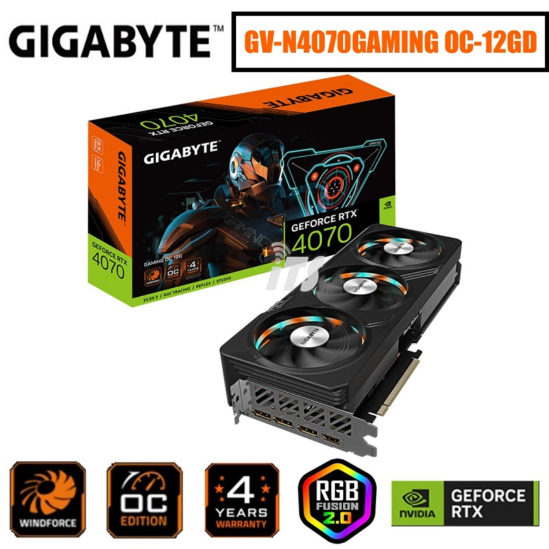 Gigabyte GeForce RTX 4070 GAMING OC 12GB GDDR6X Graphics Card | Shopee ...