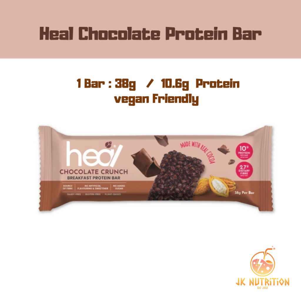 Heal Fruity Raspberry Breakfast Protein Bar (1 Bar) ,JK , JK Nutrition ...