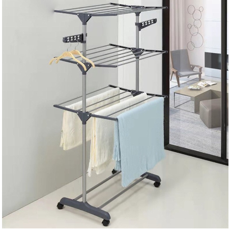 KAUKAU 3 Tier Foldable Clothes / Towel Drying Racks Clotheslines ...