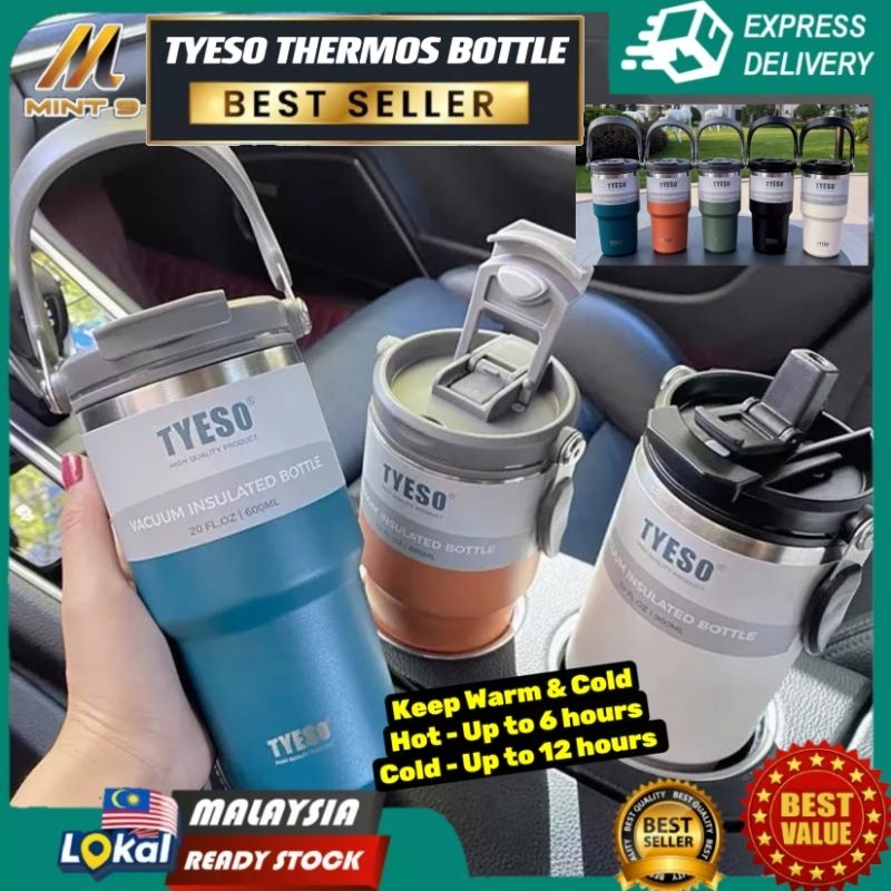 Original Tyeso Tumbler With Handle 750ML 900ML Hot/Cold Thermos Cup 304 ...