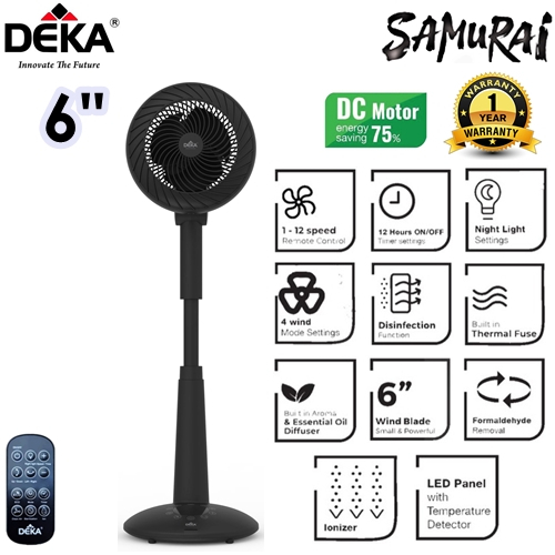 DEKA DC MOTOR STAND FAN 6" WITH 12 SPEED JETTOSTF360 Shopee Malaysia
