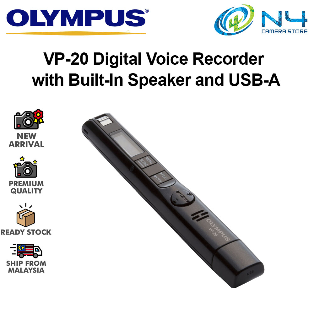 Olympus System VP20 Digital Voice Recorder with Stereo Microphones